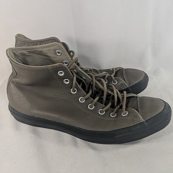 Converse Brown Leather High Top Sneakers Shoes Mens 10.5 10040000C Thinsulate - Picture 4 of 14